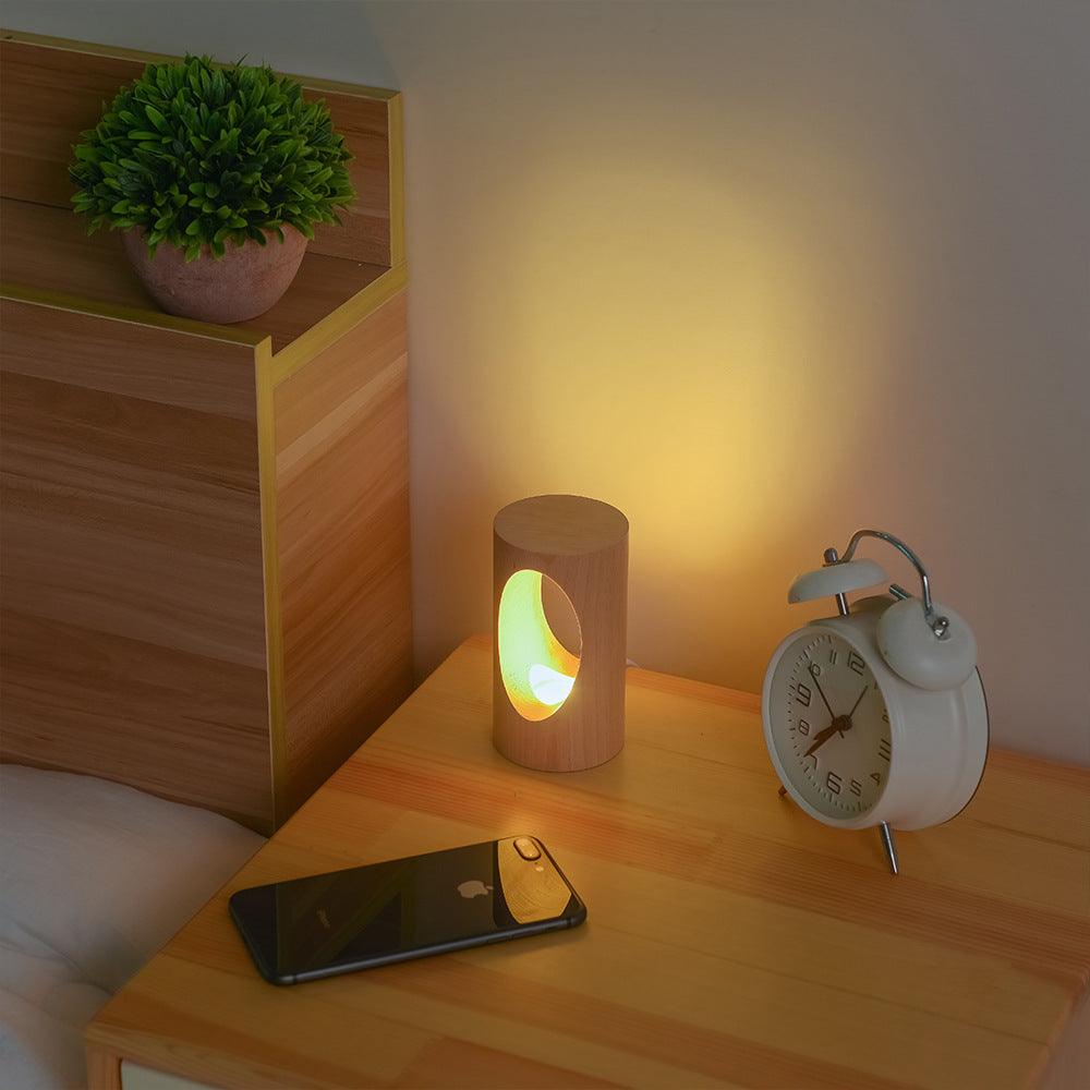 Solid Wood LED Reading Lamp â€“ Elegant European Style