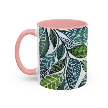 Accent Coffee Mug Pillow Eucalyptus leaf