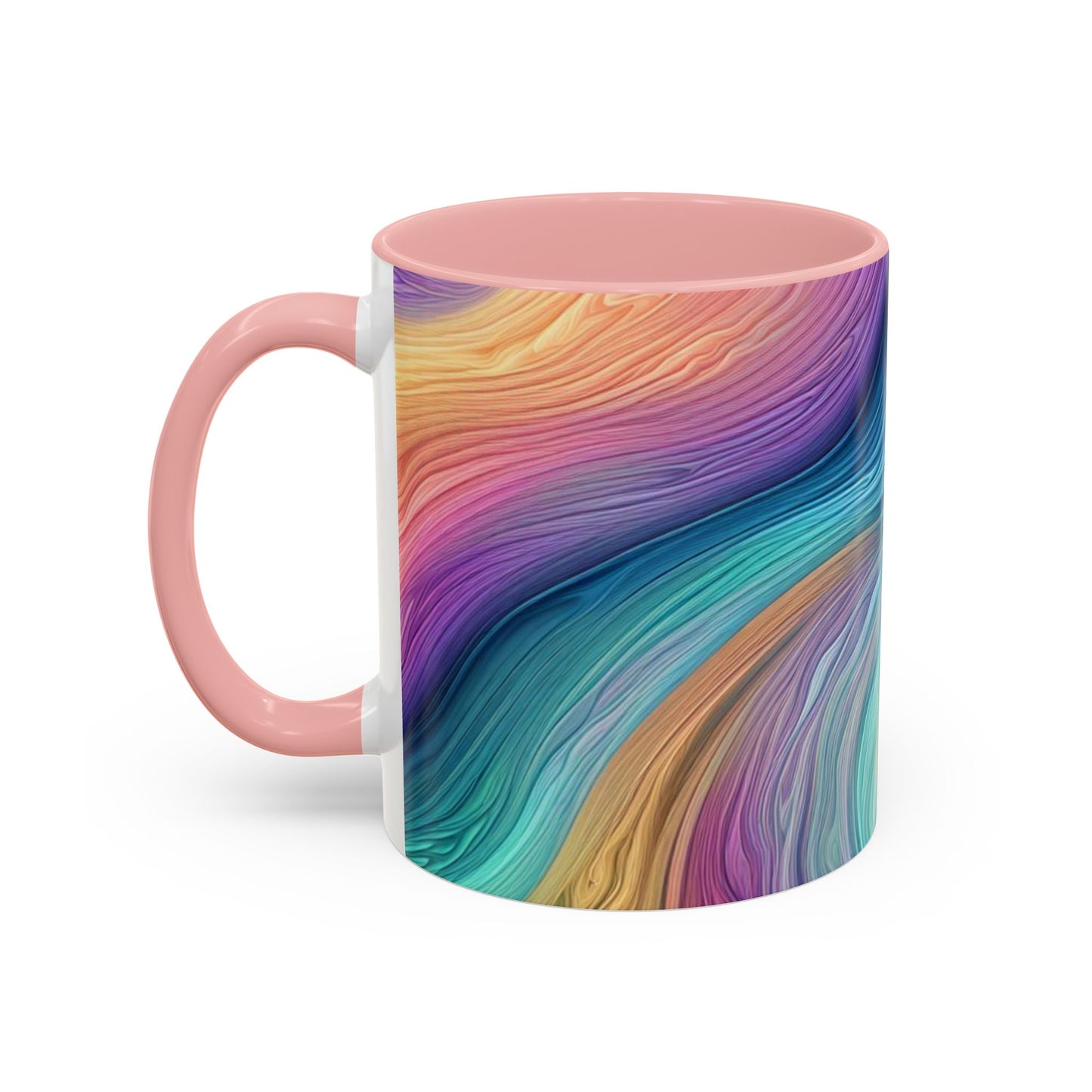 Mug with rainbow design