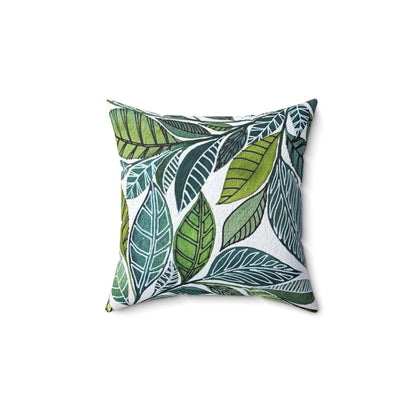 Spun Polyester Square Pillow Eucalyptus leaf