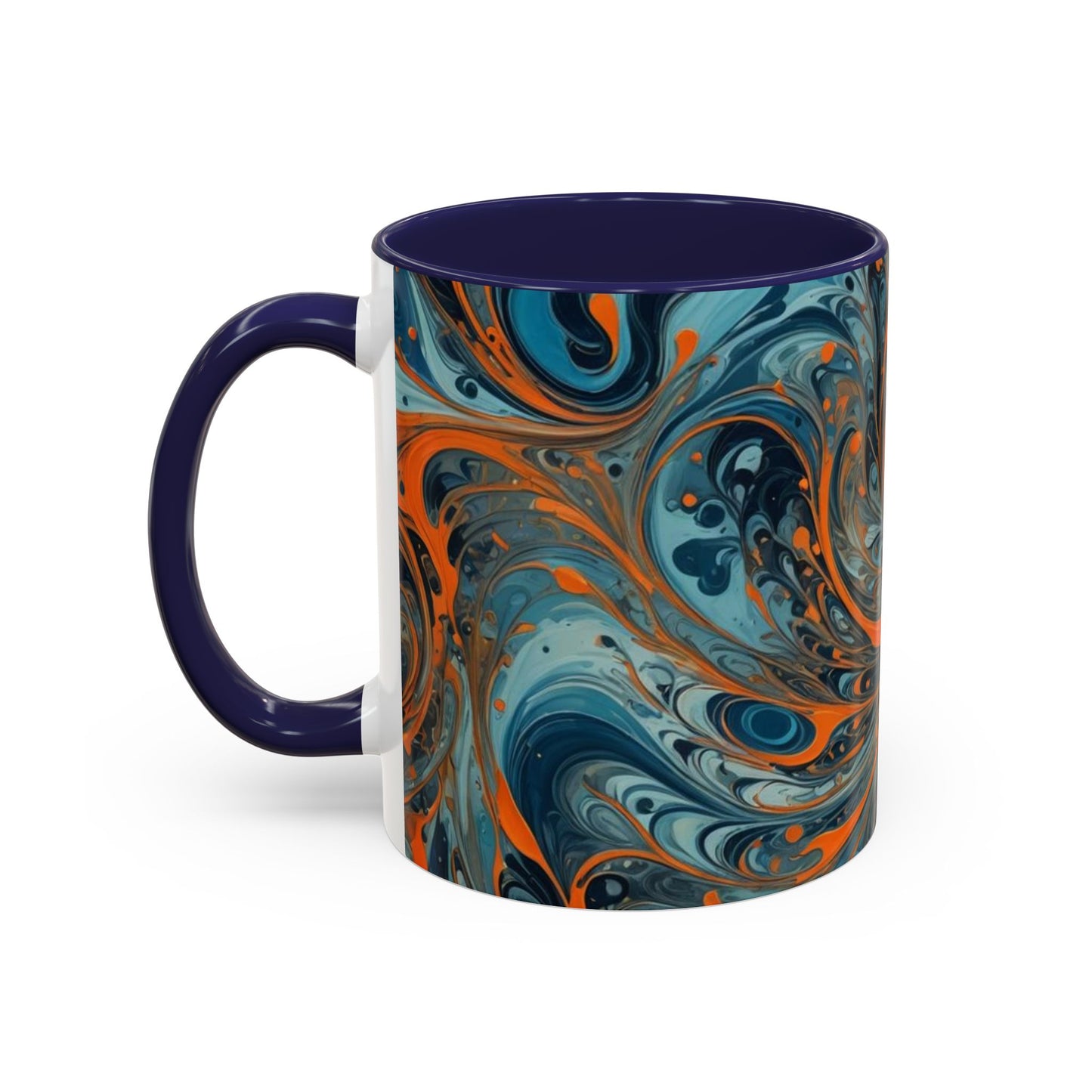 Mug with busy coloring design