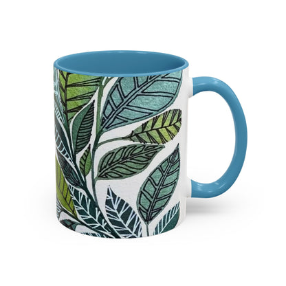 Accent Coffee Mug Pillow Eucalyptus leaf