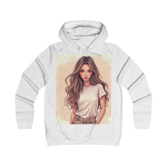 Girlie College Hoodie  with self-confident girl design