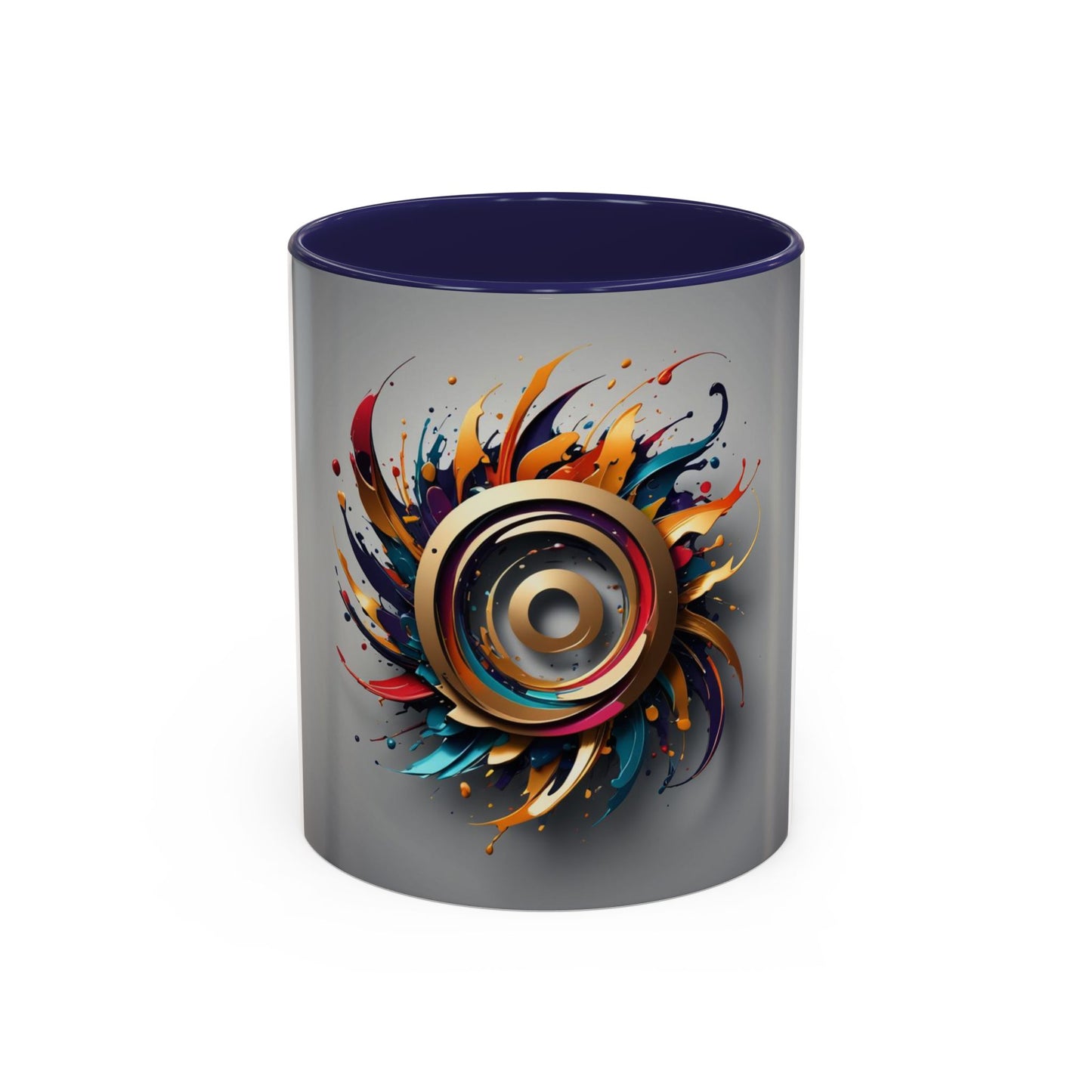 mug with cosmic eye logo