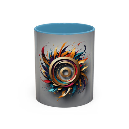 mug with cosmic eye logo