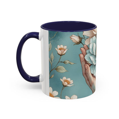 Mug with a design of a bunch of flowers