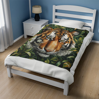 blanket with tiger pattern