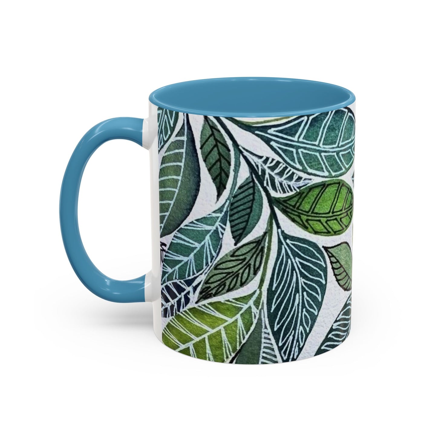 Accent Coffee Mug Pillow Eucalyptus leaf