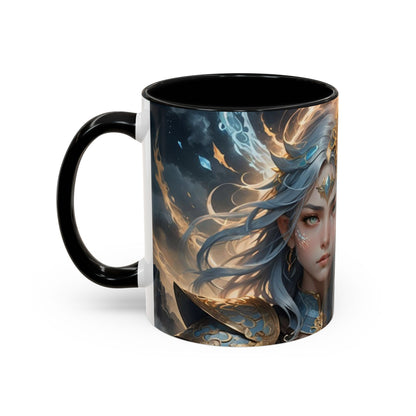 Mug with the design of anime twin girls