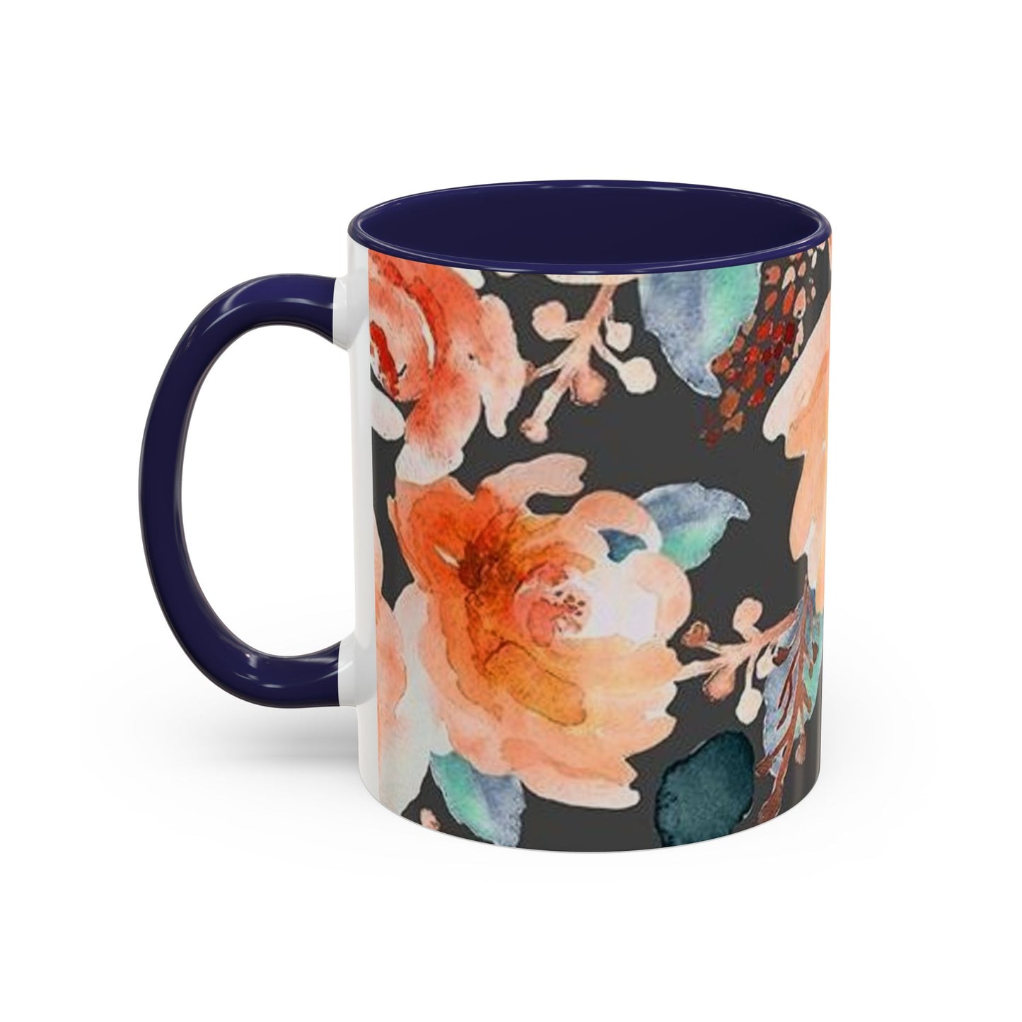 Floral Accent Coffee Mug (11, 15oz)