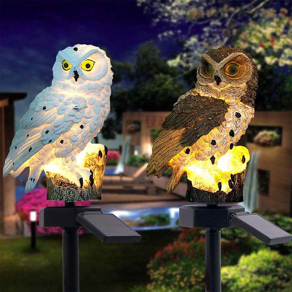 Solar Owl Garden Light â€“ Realistic LED Solar-Powered Outdoor Lamp for Garden, Lawn, and Patio