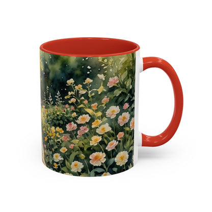 Mug with a beautiful woman in paradise design