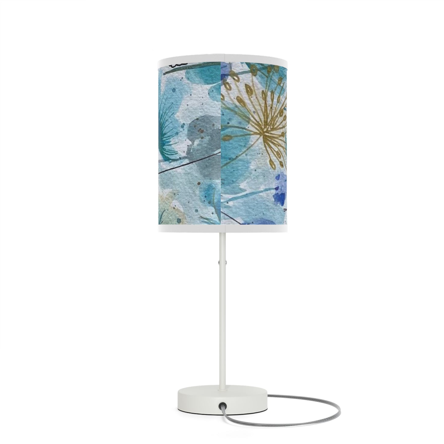 Lamp on a Stand, US|CA plug with orchid flower design