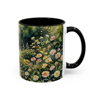 Mug with a beautiful woman in paradise design