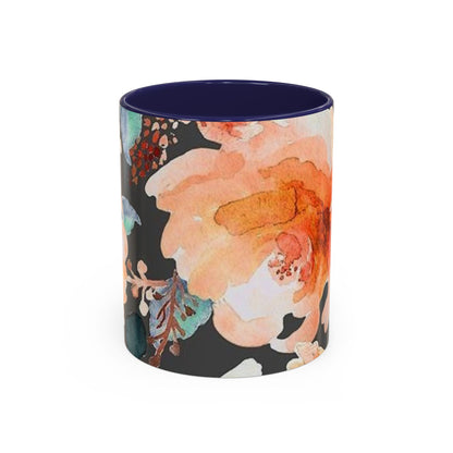 Floral Accent Coffee Mug (11, 15oz)