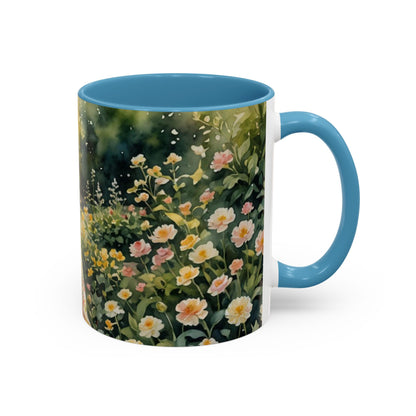 Mug with a beautiful woman in paradise design