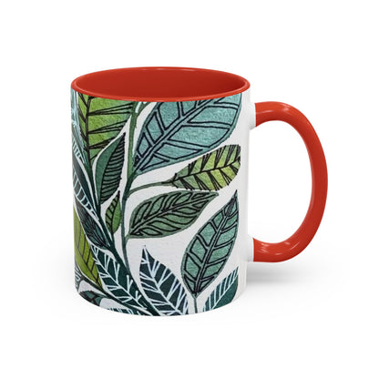 Accent Coffee Mug Pillow Eucalyptus leaf