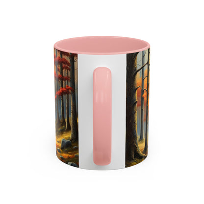 Accent Coffee Mug  Deer forest design