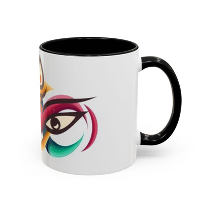 Mug with double eye design