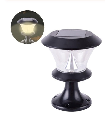 Solar-Powered 8-LED Round Column Headlight