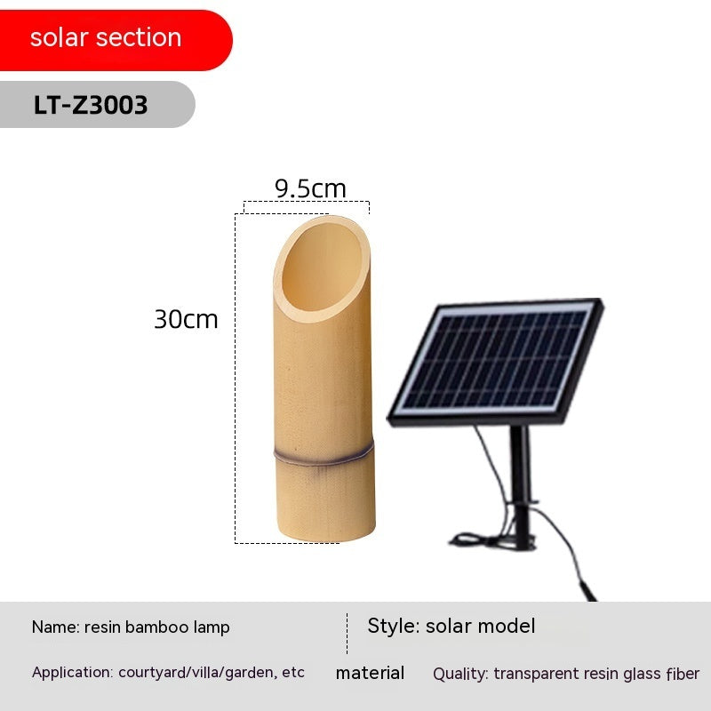 Solar-Powered Bamboo Lamp | Outdoor Lighting | Waterproof | Garden Decor | Villa Decor