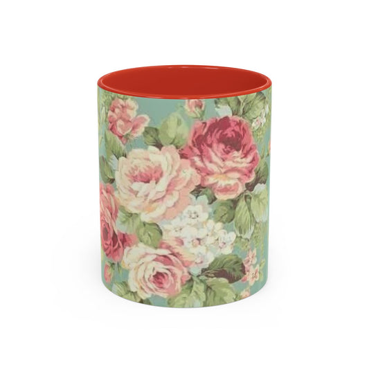 Floral Accent Coffee Mug (11, 15oz)