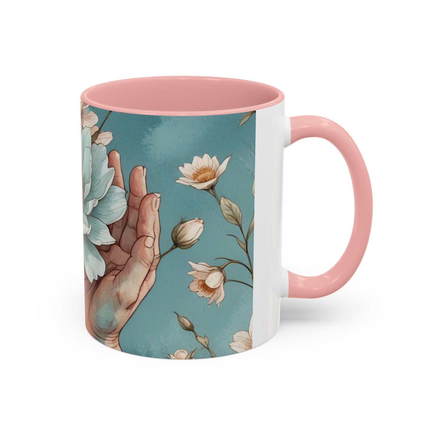 Mug with a design of a bunch of flowers