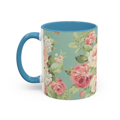 Floral Accent Coffee Mug (11, 15oz)