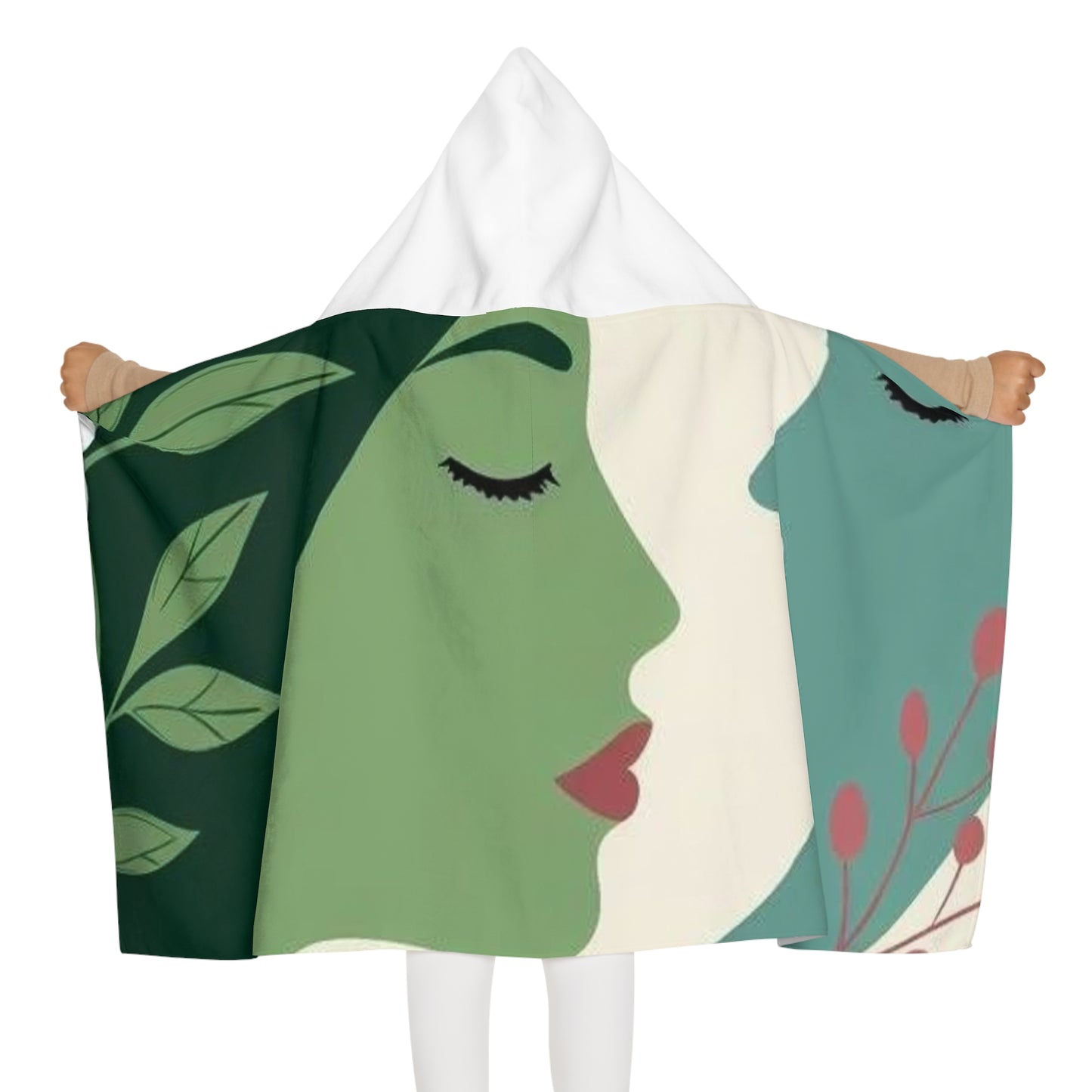 towel with moon and woman design