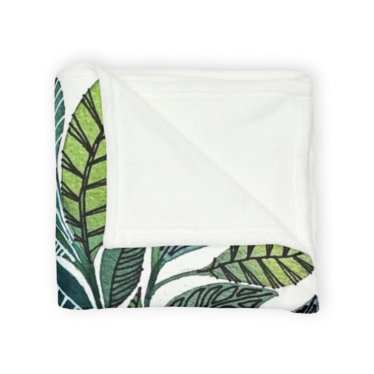 Soft Polyester Blanket Eualyptus leaf