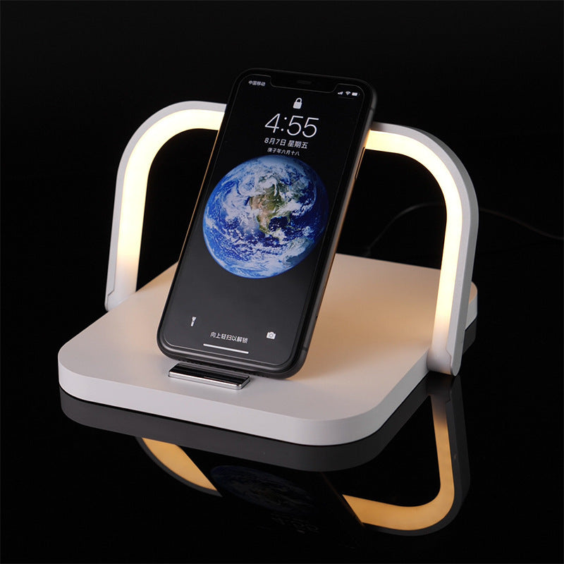 USB Table Lamp with Wireless Charger | Modern Bedside Lamp with Dimmable Light and USB Port