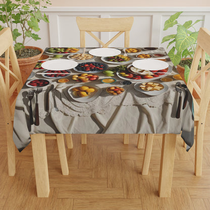 Tablecloth with luxury food design