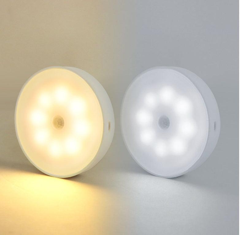 USB Rechargeable Motion Sensor Round Light â€“ Smart Illumination for Your Space - OptiChoice