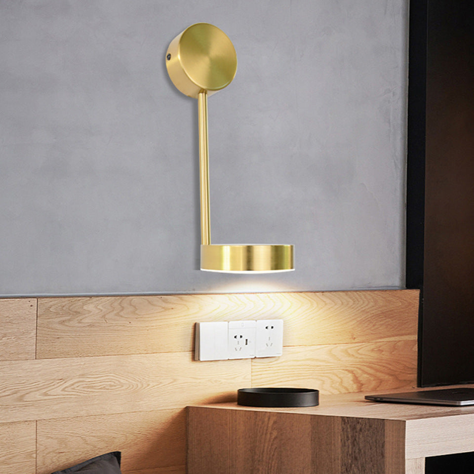 Modern Bedside Wall Lamp with Rotary Key Switch â€“ Elegant Background Wall Decoration