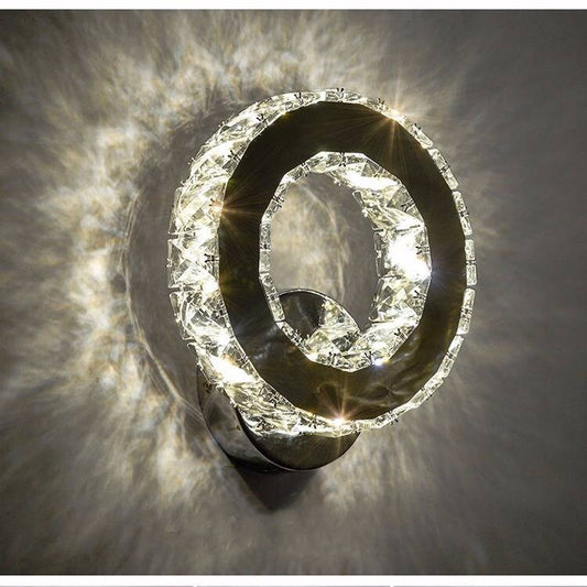 Crystal Wall Lamp - Modern LED Living Room, Bedroom, Corridor, and Background Wall Light - OptiChoice