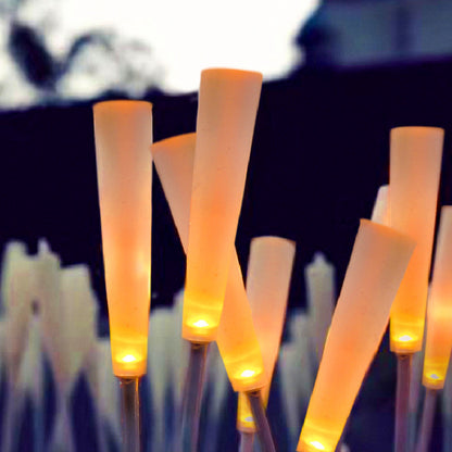 Solar-Powered LED Candle Reed Lamp-Waterproof and Durable