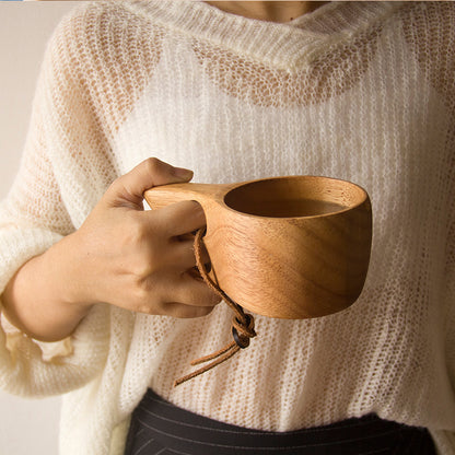 Nordic Wooden Cup: A Stylish and Portable Companion