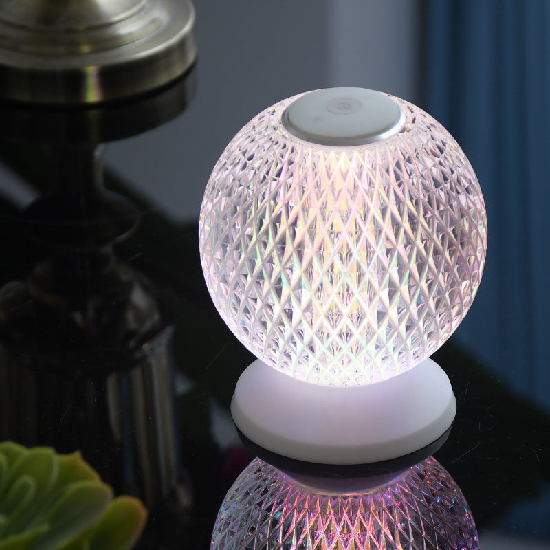 Acrylic Crystal LED Bedside Lamp | RGB Touch Switch Desk Lamp for Romantic Home DÃ©cor