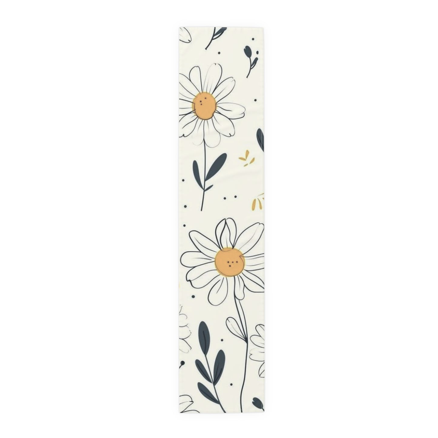 Table Runner with the design of chamomile flowers