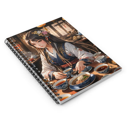 Spiral Notebook - Ruled Line with Japanese cook lady