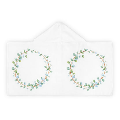 A flower wreath Hooded Towel