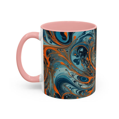 Mug with busy coloring design