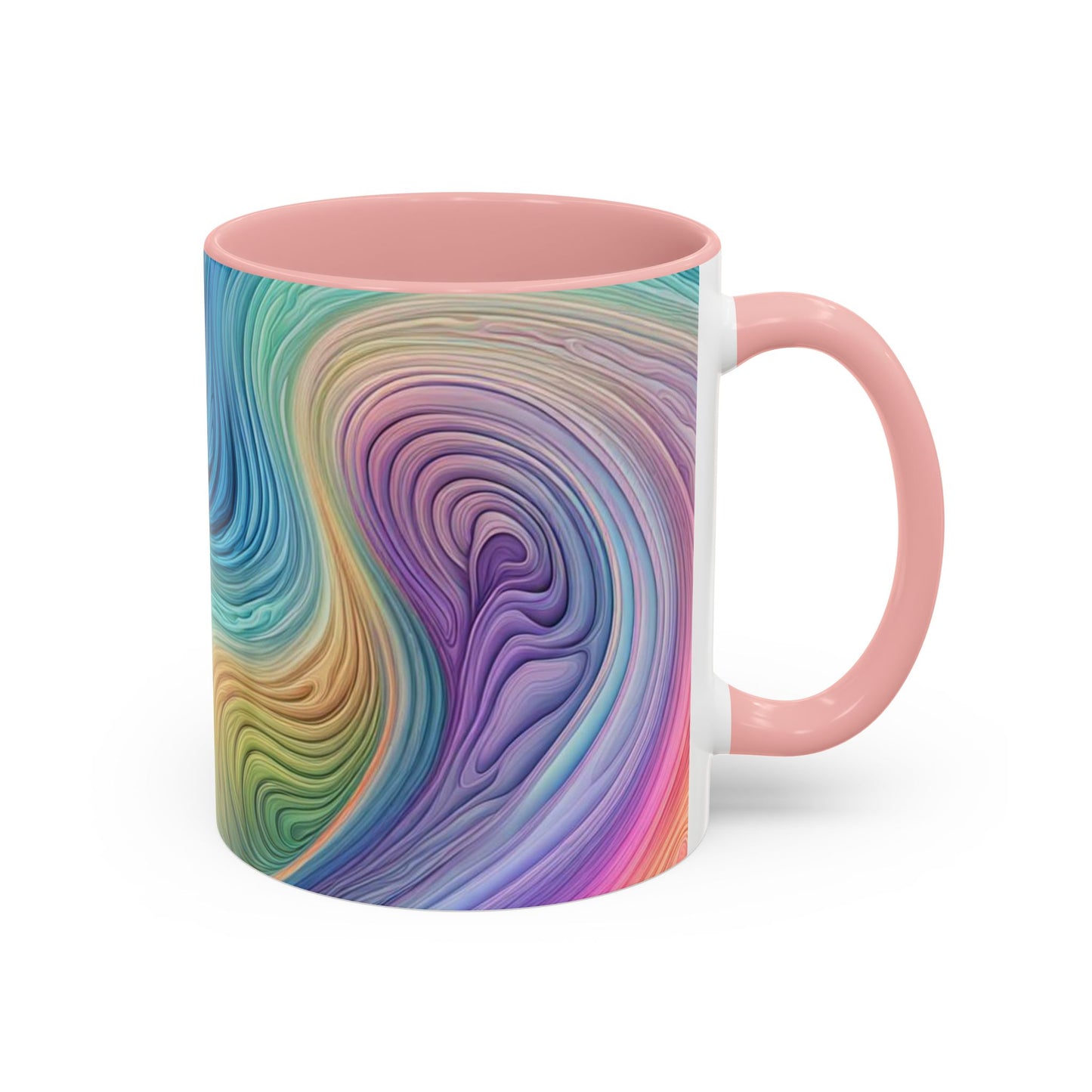 Mug with rainbow design