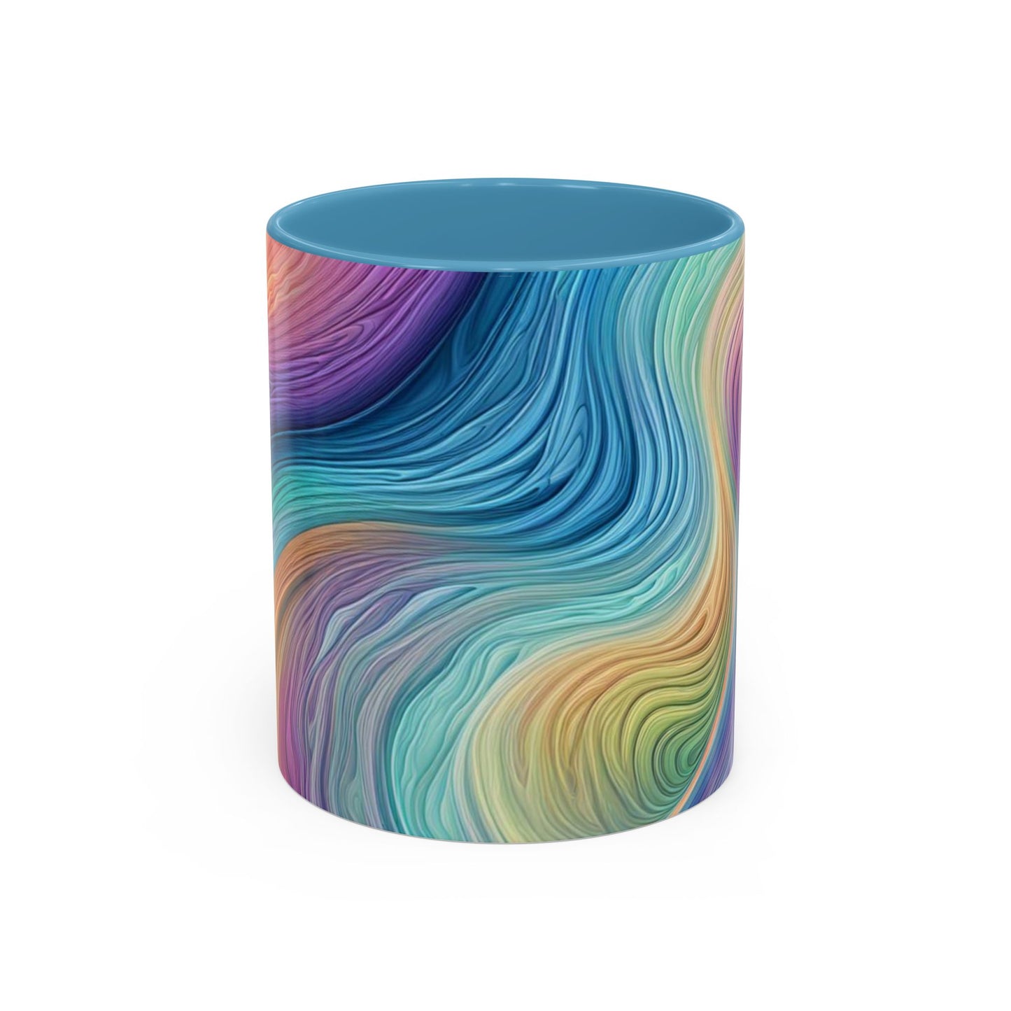 Mug with rainbow design