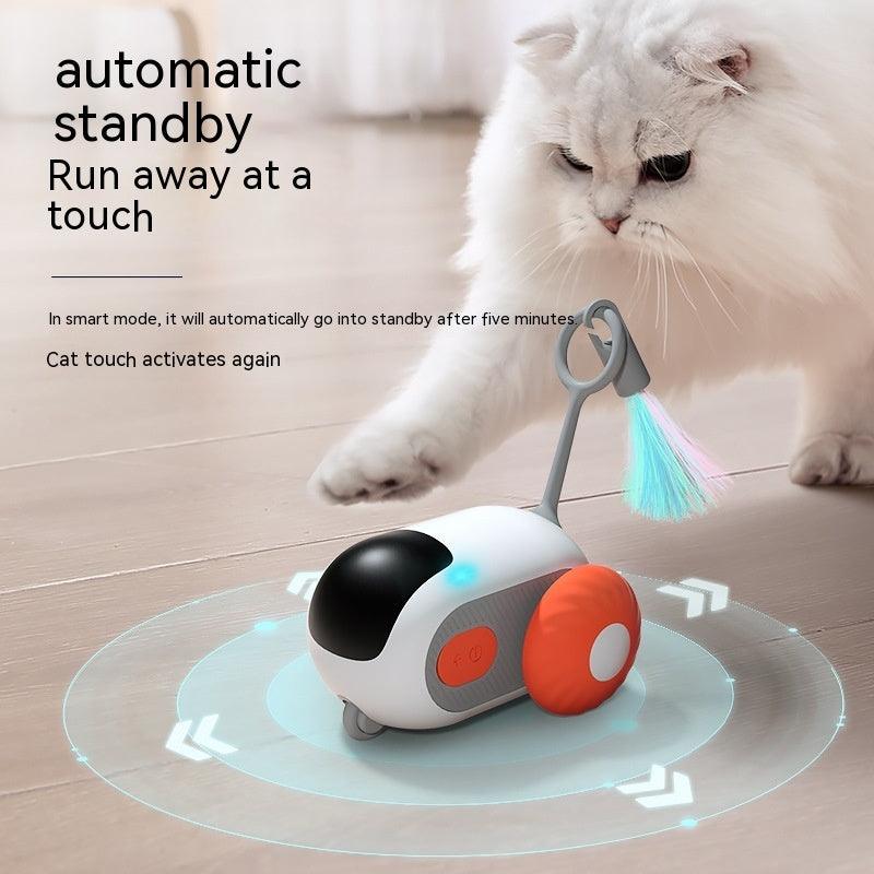 Remote Control Interactive Cat Car Toy â€“ Crazy-Joy Car with Obstacle Avoidance & Dual Modes - OptiChoice