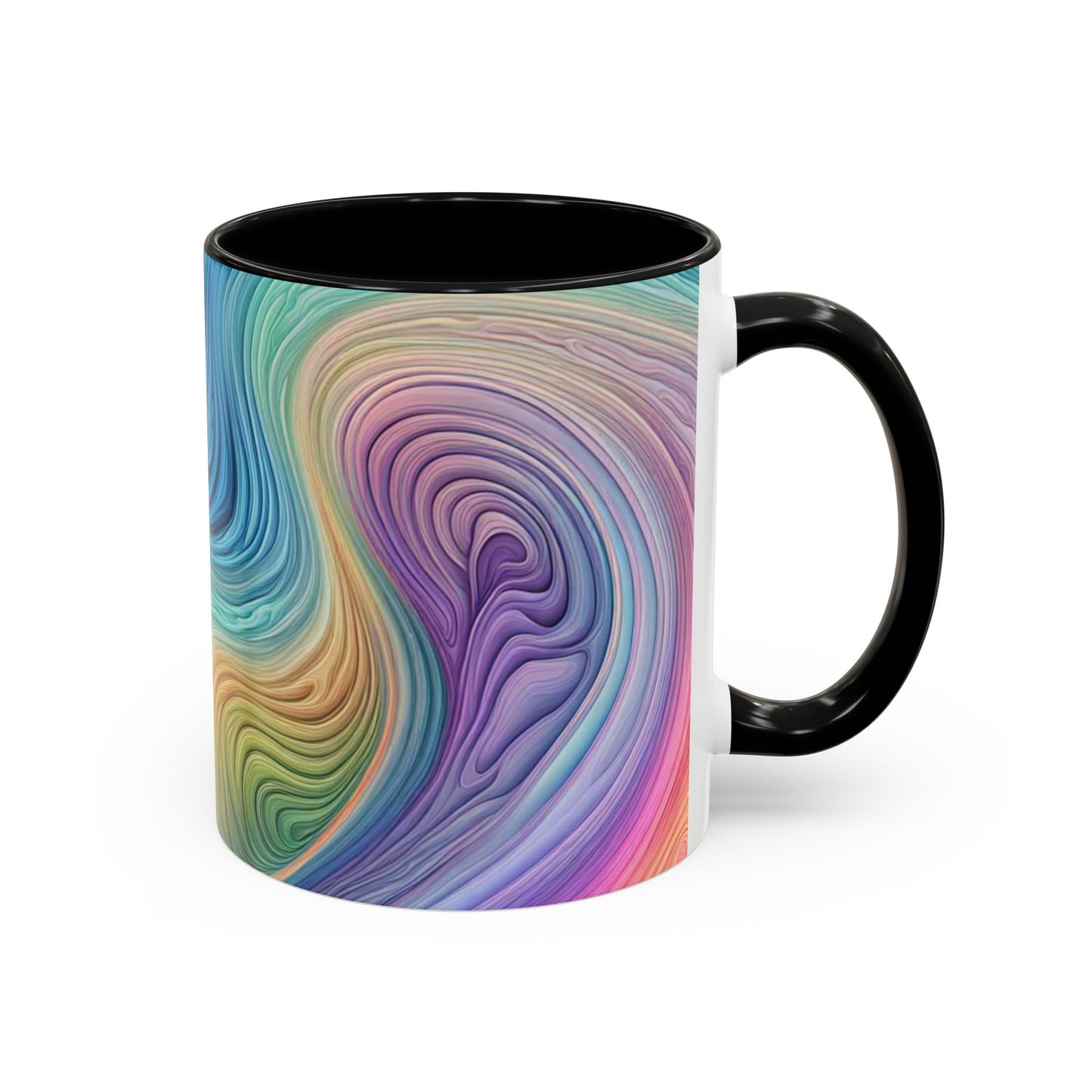 Mug with rainbow design