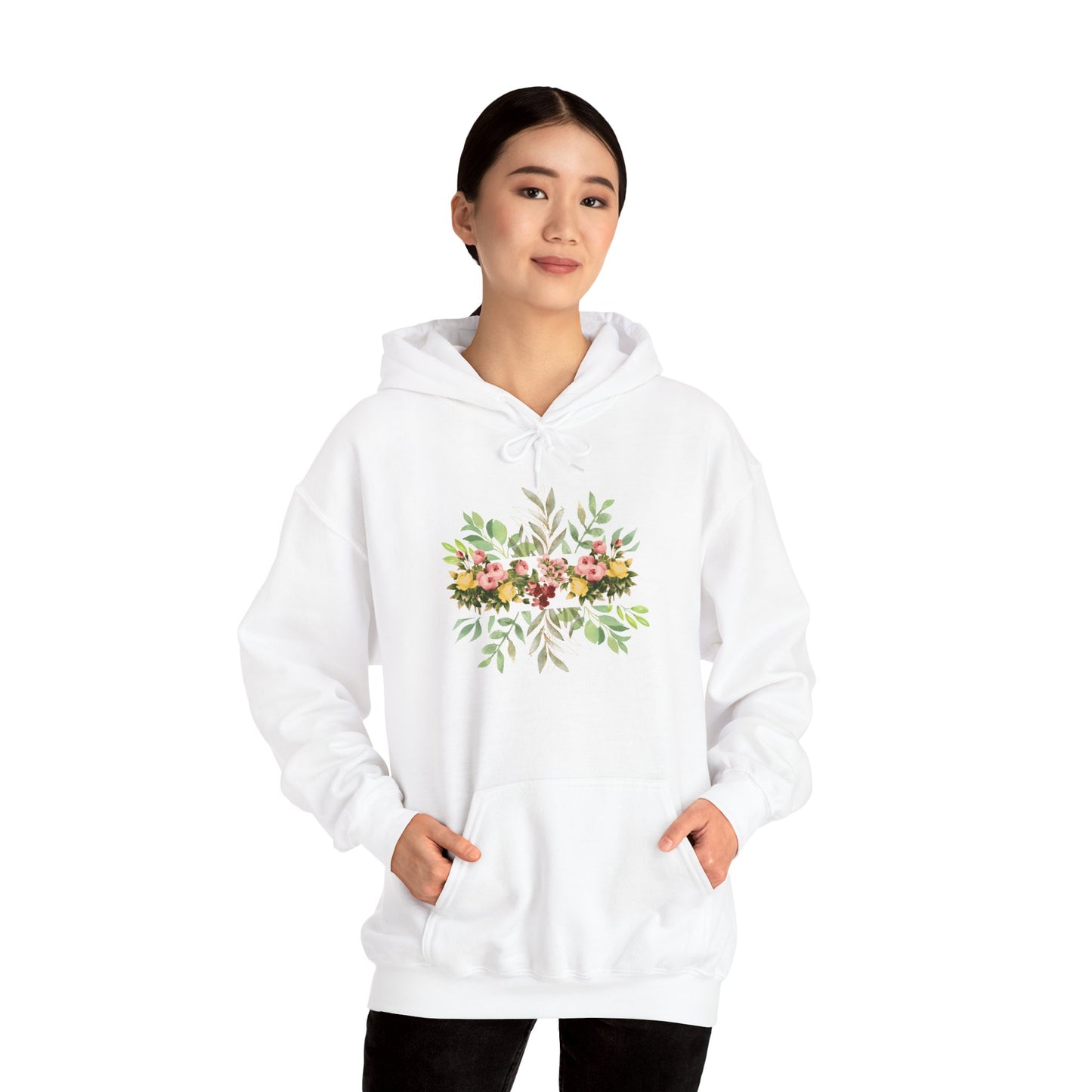 Unisex Flower Hooded Sweatshirt