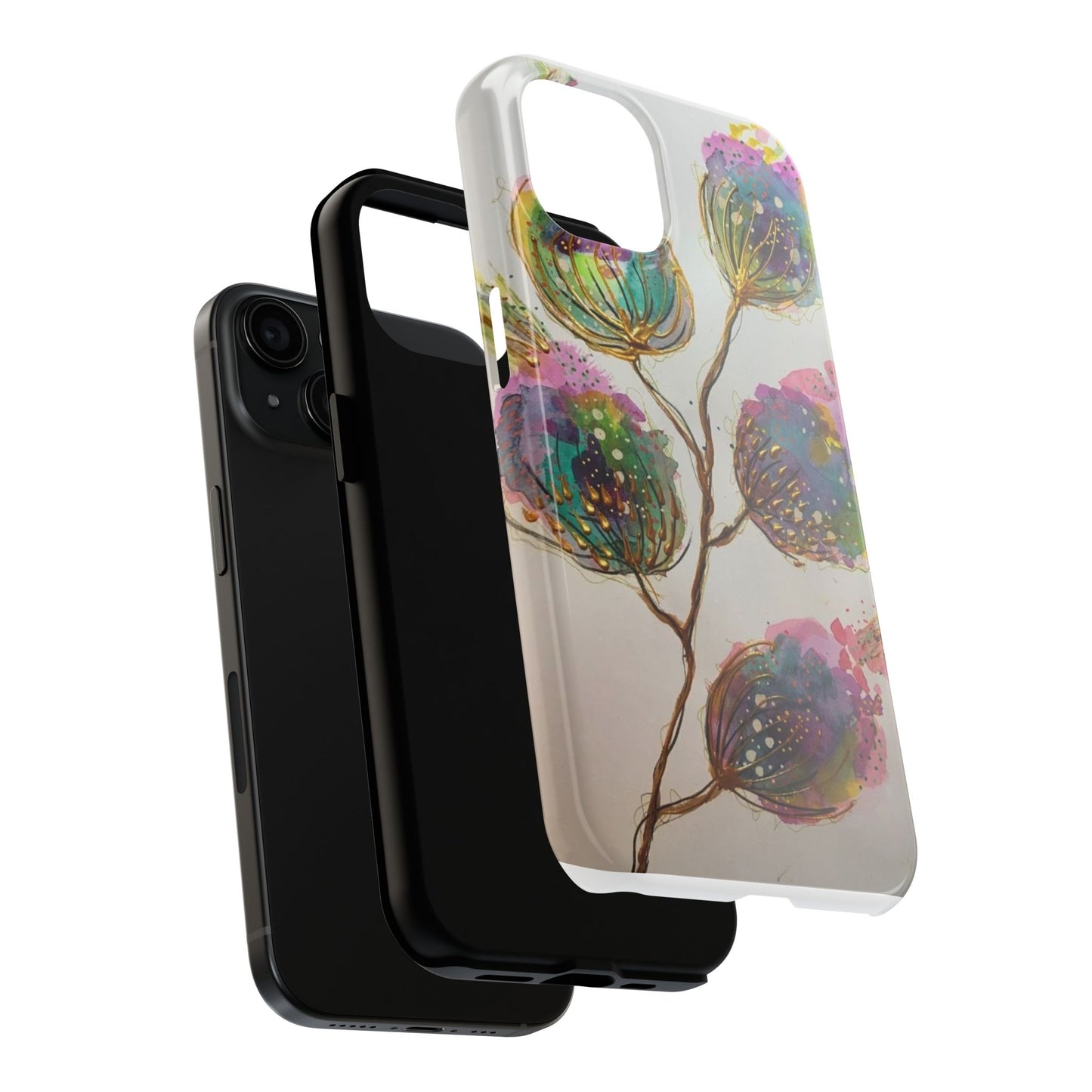 mobile phone cover with flower design