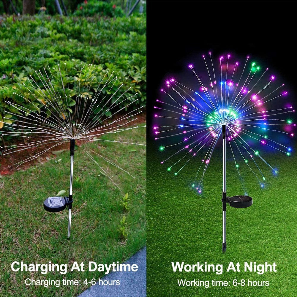 Solar Fireworks Ground Lamp-Add a Festive Touch