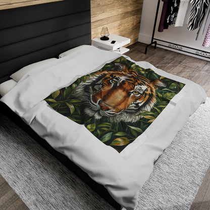 blanket with tiger pattern